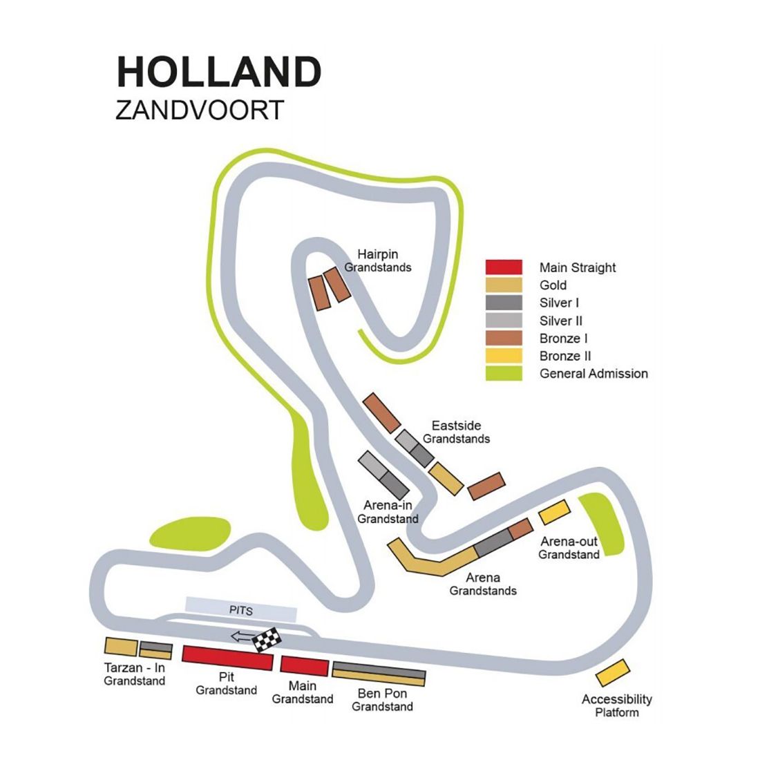 Kaarten Gp Zandvoort 2021 Formule 1 Nederland 2021 Entree Tickets En Tribuneplaatsen Ticket Travel